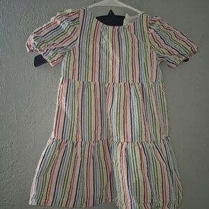 Colorful Striped Kids Dress